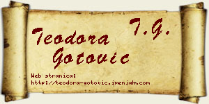 Teodora Gotović vizit kartica